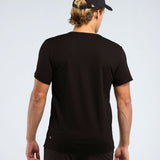 Model wearing Glides Casual T-Shirt in Black.