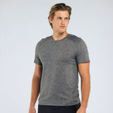Model wearing Glides Active T-Shirt in Gray.